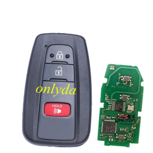 For Toyota 2+1 button remote key with blade HYQ14FBC 0351 BOARD RAV4 314mhz-312mhz
