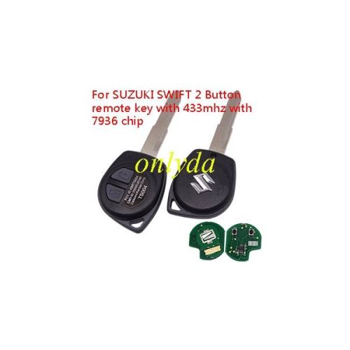 For SUZUKI SWIFT 2 Button remote key with 315mhz/ 433mhz with 7936 chip