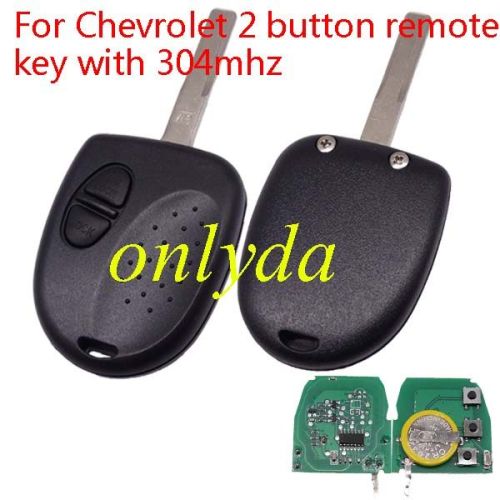 For Chevrolet 2 button remote key with 304mhz
