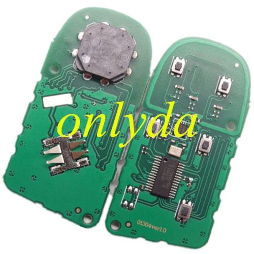 For keyless remote key434mhz- PCF7945/7953 HITAG2 chip with 2/2+1/3/3+1/4+1 button key shell