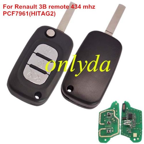 For Renault 3B remote 434mhz-pcf7961chip VA2 blade