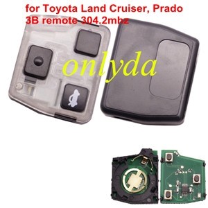 For Toyota land cruiser prado 3 button remote with 304.2mhz