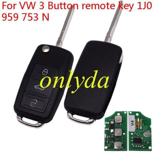 For VW 3 Button remote key 1J0 959 753 N