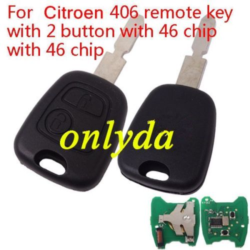 For Citroen 406 blade 2 button remote key with 46 chip & 434mhz