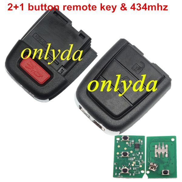For Chevrolet black 2+1 button remote key with 434mhz