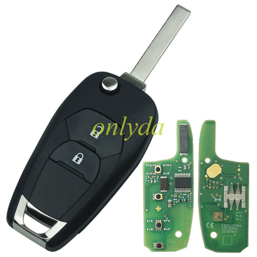 For Chevrolet OEM 3 button remote key with 7961A chip-434mhz,The OEM PCB , aftermarket key shell