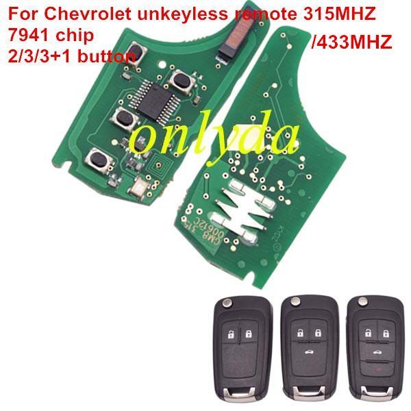 For Chevrolet unkeyless remote 7941 chip-433MHZ/315MHZ