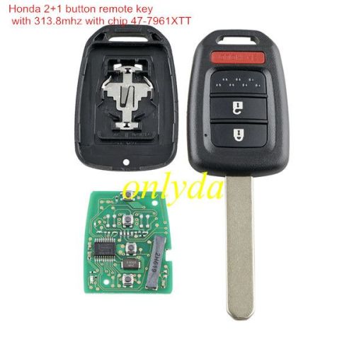 2+1 button remote key with chip 47-7961XTT inside 313.8MHZ
