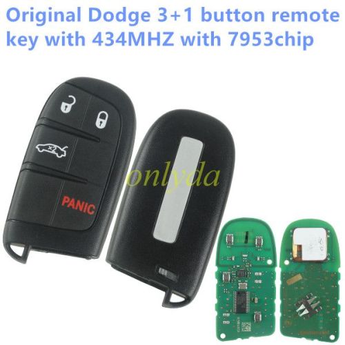 For OEM Dodge 3+1 button remote key with 434MHZ with 7953chip