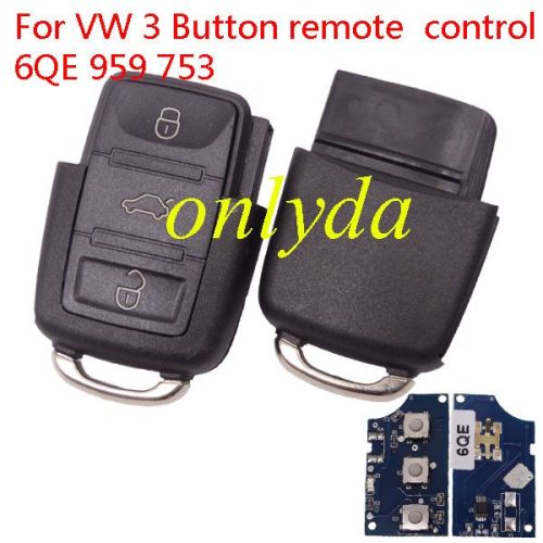 For VW 3 Button remote control 6QE 959 753