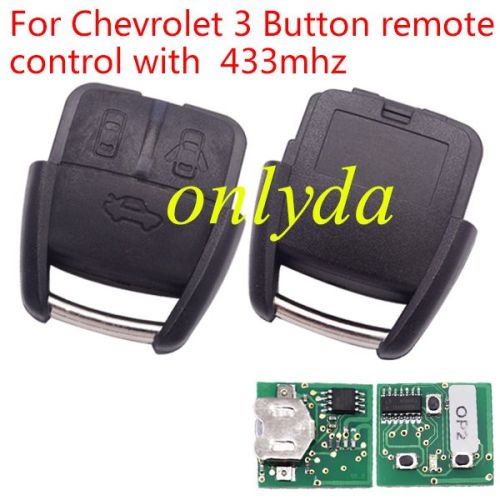 For Chevrolet 3 Button remote control with 433mhz Brazil market