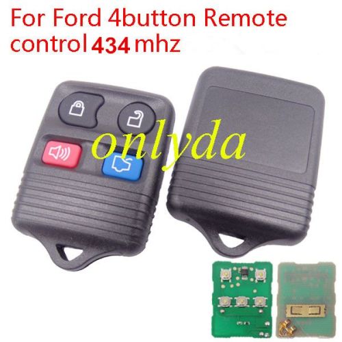 For Ford 4button Remote control (Black） with 315mhz / 434mhz Changeable Frequency by press button