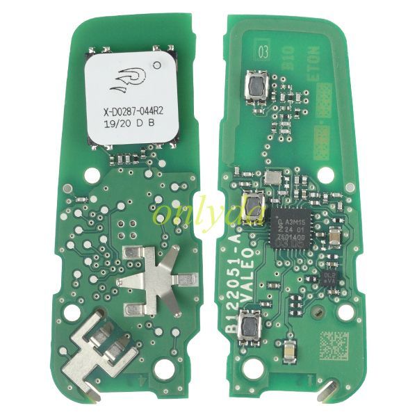 For OEM Peugeot 3 button remote key with light button with 434MHZ with 4A chip