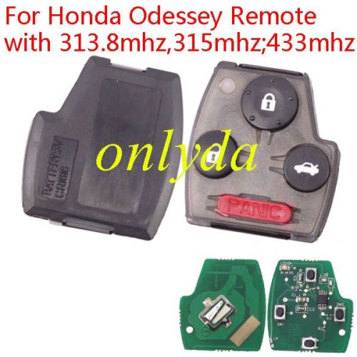 Honda Odessey Remote with 313.8mhz,315mhz;433mhz