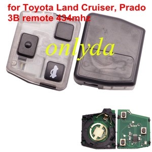 For Toyota land cruiser prado 3 button remote with 434mhz