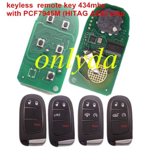 keyless remote key with 434mhz with PCF7945M (HITAG AES) chip