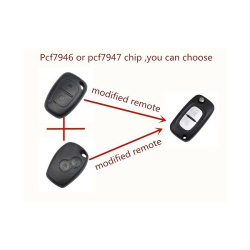 For Renault Modified 2 button remote key 7946 chip-434mhz