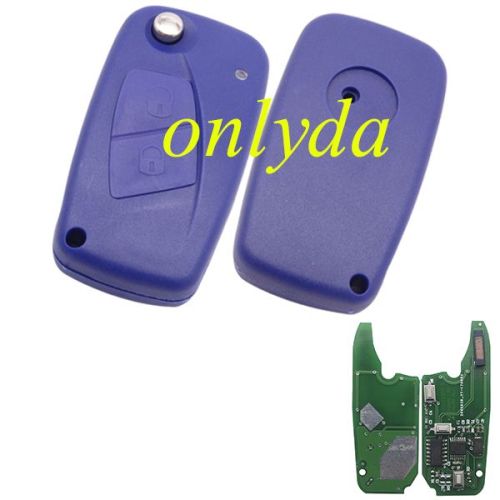 For Fiat Delphi BSI 2 button remote key With PCF7946AT Chip and 433.92Mhz Transponder: ID46 – PCF7946 Philips Crypto 2 / Hitag2 (Blue)