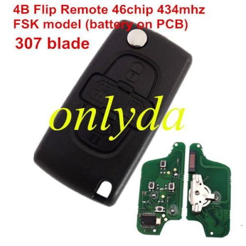 For 4B Flip Remote Key 433mhz (battery on PCB) FSK model with 46 chip