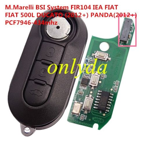 For (M.Marelli BSI System) FIAT:Ducato,Bravo,500L 3B remote PCF7946-434mhz ASK model