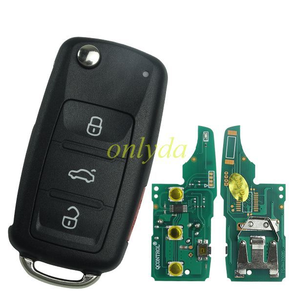 For VW 3 +1button remote key with ID48 chip315mhz /434mhz Model Number is 5KO-837-202AD