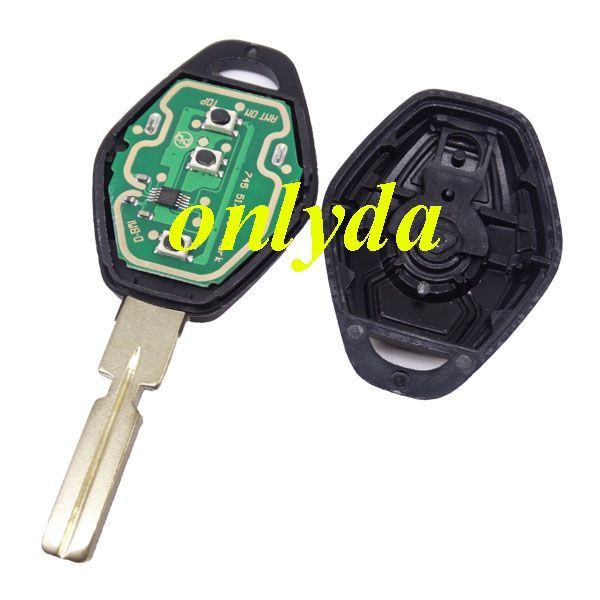 For BMW EWS Systerm 3 button remote key with 4 track blade （with 315/434 mhz without chip)
