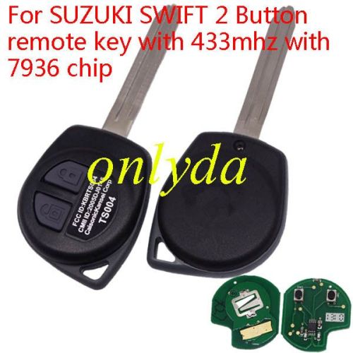 For SUZUKI SWIFT 2 Button remote key with 315mhz with 7936 chip