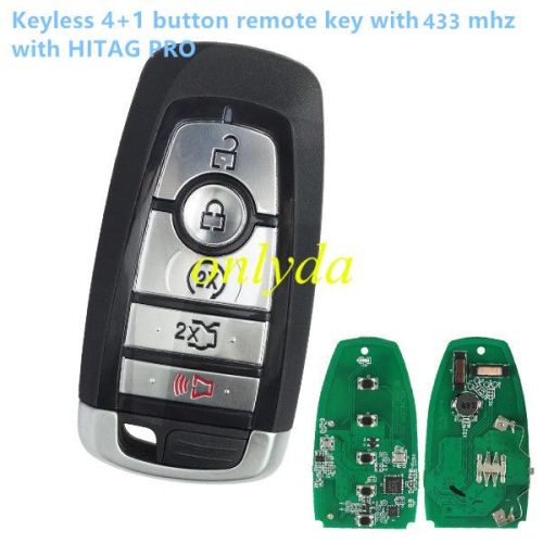 For keyless 4+1 button remote key with 434mhz with HITAG PRO