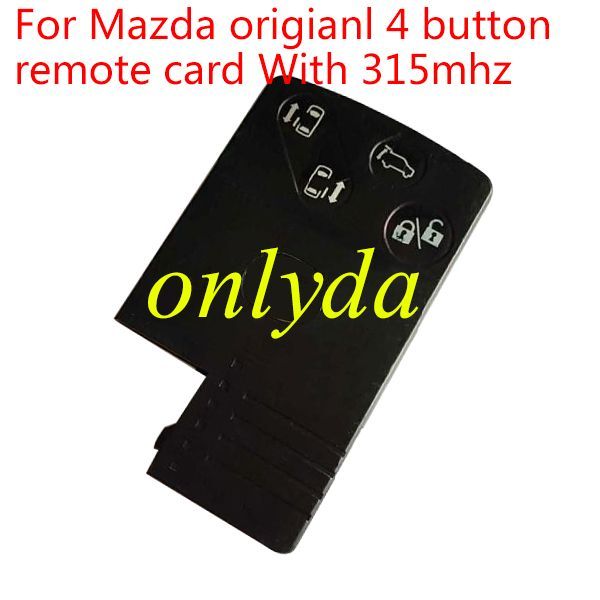 For Mazda OEM 4 button remote card With 315mhz