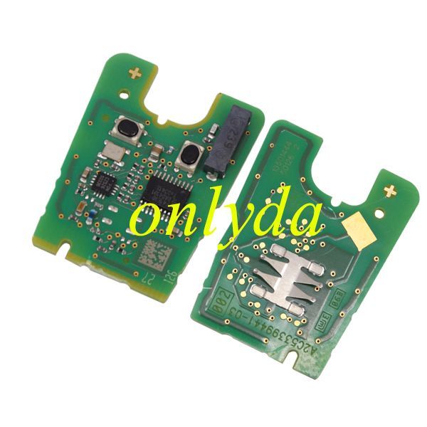 For Opel 2 button remote key with 433mhz, chip :GM(Hitag2）the PCB is OEM 5WK model