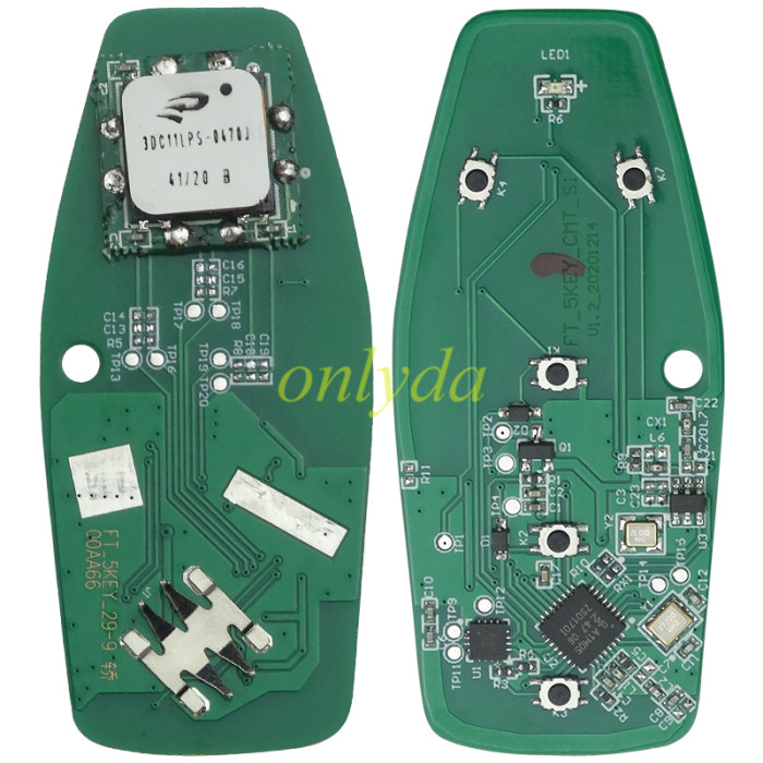 For Mustang keyless 4+1 button remote key with 902MHZ with 49 chip KCC-CRM-TAL-A2C81541400 A2C92465102 K-D0240 08 5R2-S 16090509838 chip: NXP F295DF 1300 SFC915.1 02 ZnD16420