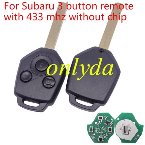 For Subaru 3 button remote with 433 mhz without chip