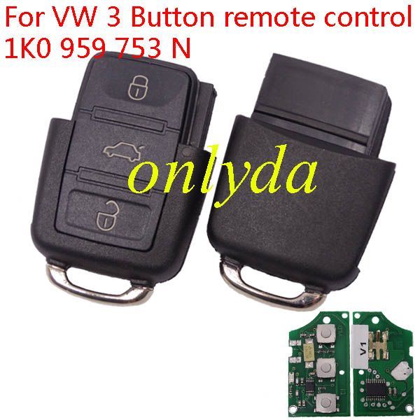 For VW 3 Button remote control 1K0 959 753 N