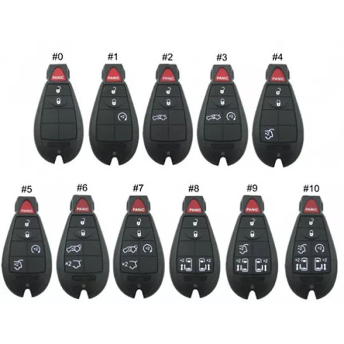 For Chrysler keyless remote key with 433.92MHZ with 7945 chip compatible with iyzc01c and M3N5WY72XX , totally 11 model key shell, you please choose which shell you need?