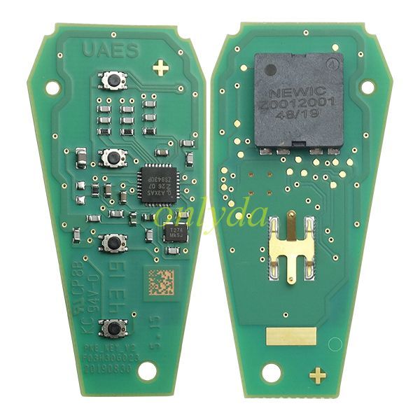 For Geely UMC 4 button remote key with 434mhz with HITAG AES chip number：000008889646745270016191210