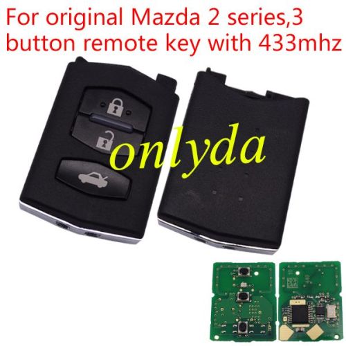 For OEM Mazda 2 series,3 button remote key with 433mhz
