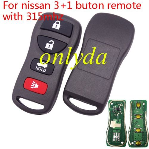 For nissan 3+1 buton remote with 315mhz NIS012 KBRASTUIS FCCID=KBRASTUIS