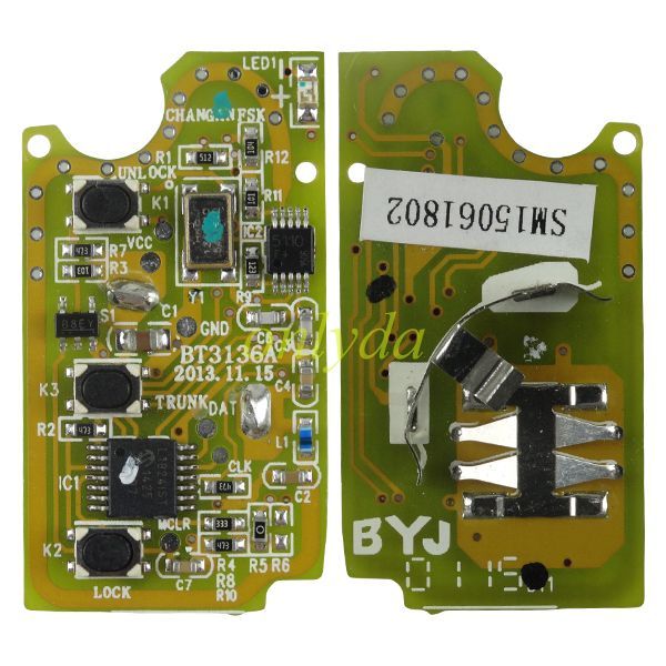 For Changan CS75 Folding Key Remote with 433mhz