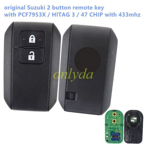 Free shipping For OEM Suzuki 2 button remote key with PCF7953X / HITAG 3 / 47 CHIP with 433mhz