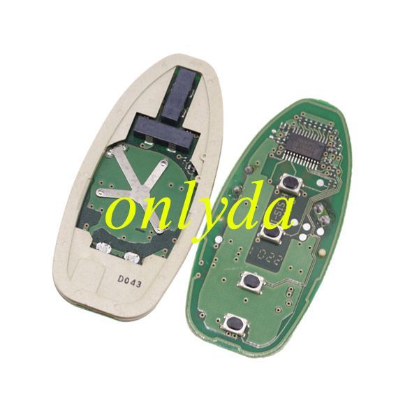 For Infinite keyless 4 button remote key with 434mhz with pcf 7952 chip