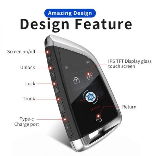 For Universal CF568 Smart LCD Screen Key Remote Start Keyless Entry BMW/KIA/Hyundai/VW