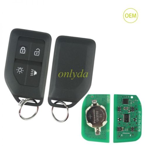 For OEM Volvo 4 button remote key with 433mhz 22701076-P03 900559/1R16 20520292 FADM2S11KVA