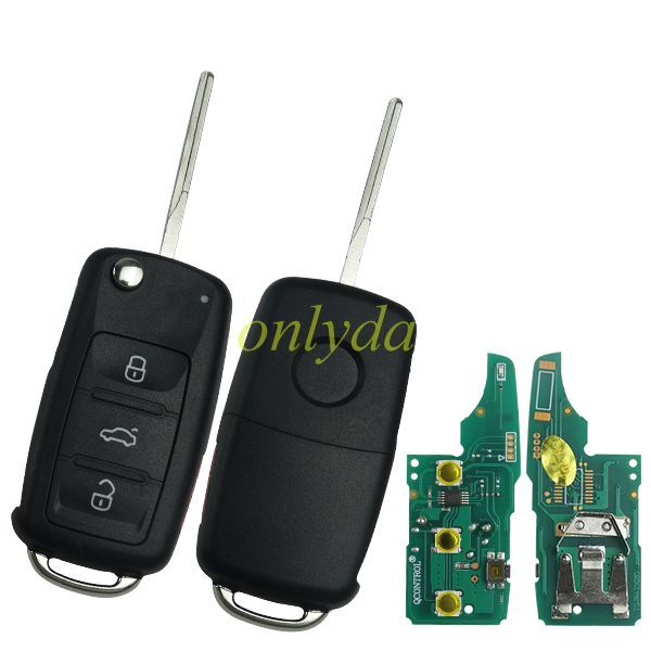 For VW 3 +1button remote key with ID48 chip315mhz /434mhz Model Number is 5KO-837-202AD