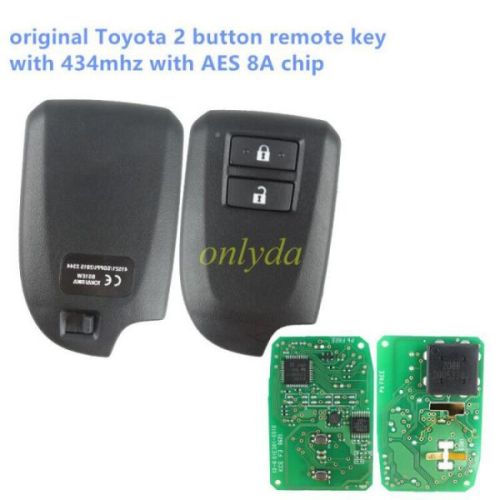 For OEM Toyota 2 button remote key with 434mhz with AES 8A chip