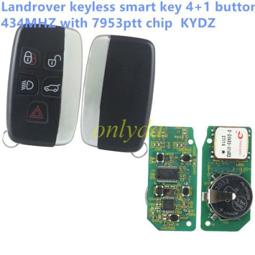 For Landrover keyless smart key 4+1 button 434MHZ with 7953ptt chip KYDZ