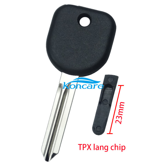 GM transponder key shell with right blade,(can put TPX long chip）