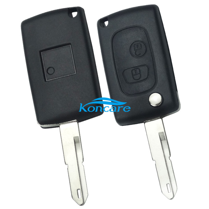 For Peugeot 2 button modified remote key blank with NE73 Blade