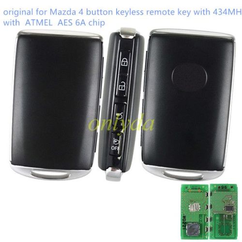 For OEM Mazda 4 button keyless remote key with 434MHZ with ATMEL AES 6A chip