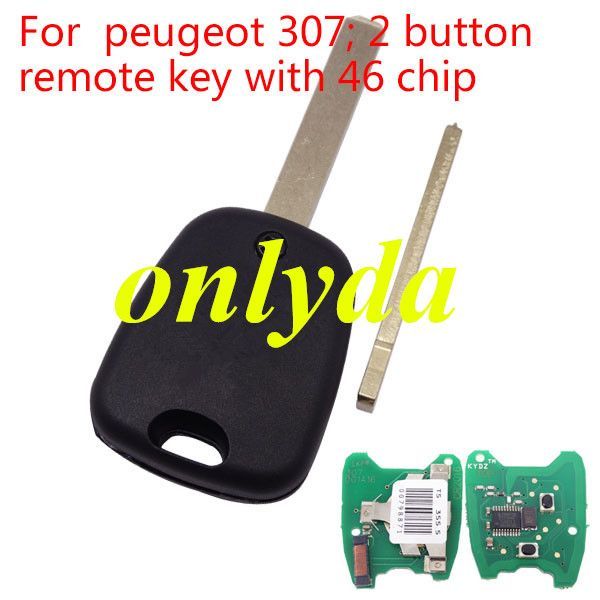 For peugeot 307; 2 button remote key with PCF7961 46 chip