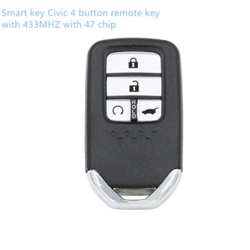 Smart Key Civic 4 button Remote Key 433MHz ID47 P/N 72147-TEX-Z01 72147-TEX-M11 FCC ID KR5V2X